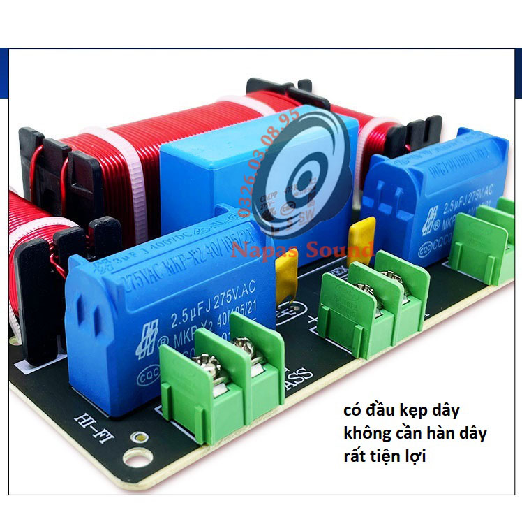 MẠCH PHÂN TẦN 3 LOA WEAH320 - LẮP 1 BASS 2 TRÉP KHÔNG CẦN HÀN DÂY (GIÁ 1 CÁI) - PHÂN TẦN BASS 25 30 40