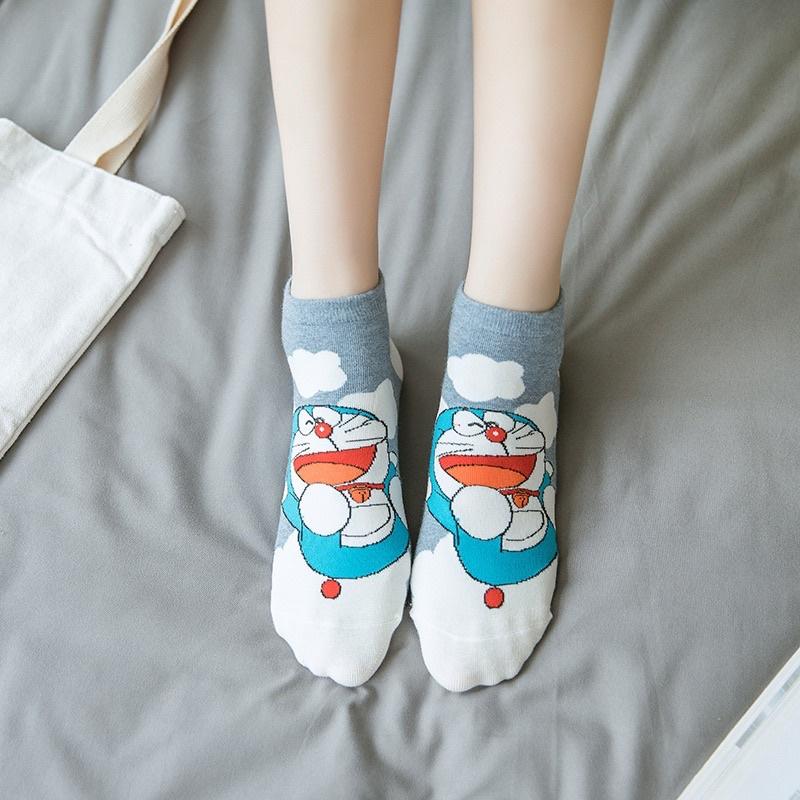 Vớ Tất Cổ Ngắn Doremon Xinh Xắn Loại Thấp Chất Cotton dành cho cả nam và nữ freesize 36-42