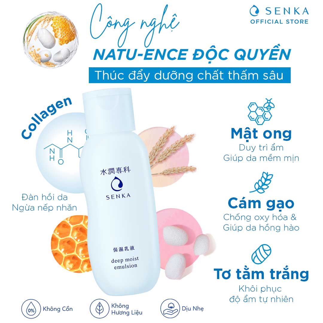 Sữa Dưỡng Cấp Ẩm Chuyên Sâu Senka Deep Moist Emulsion 150ML