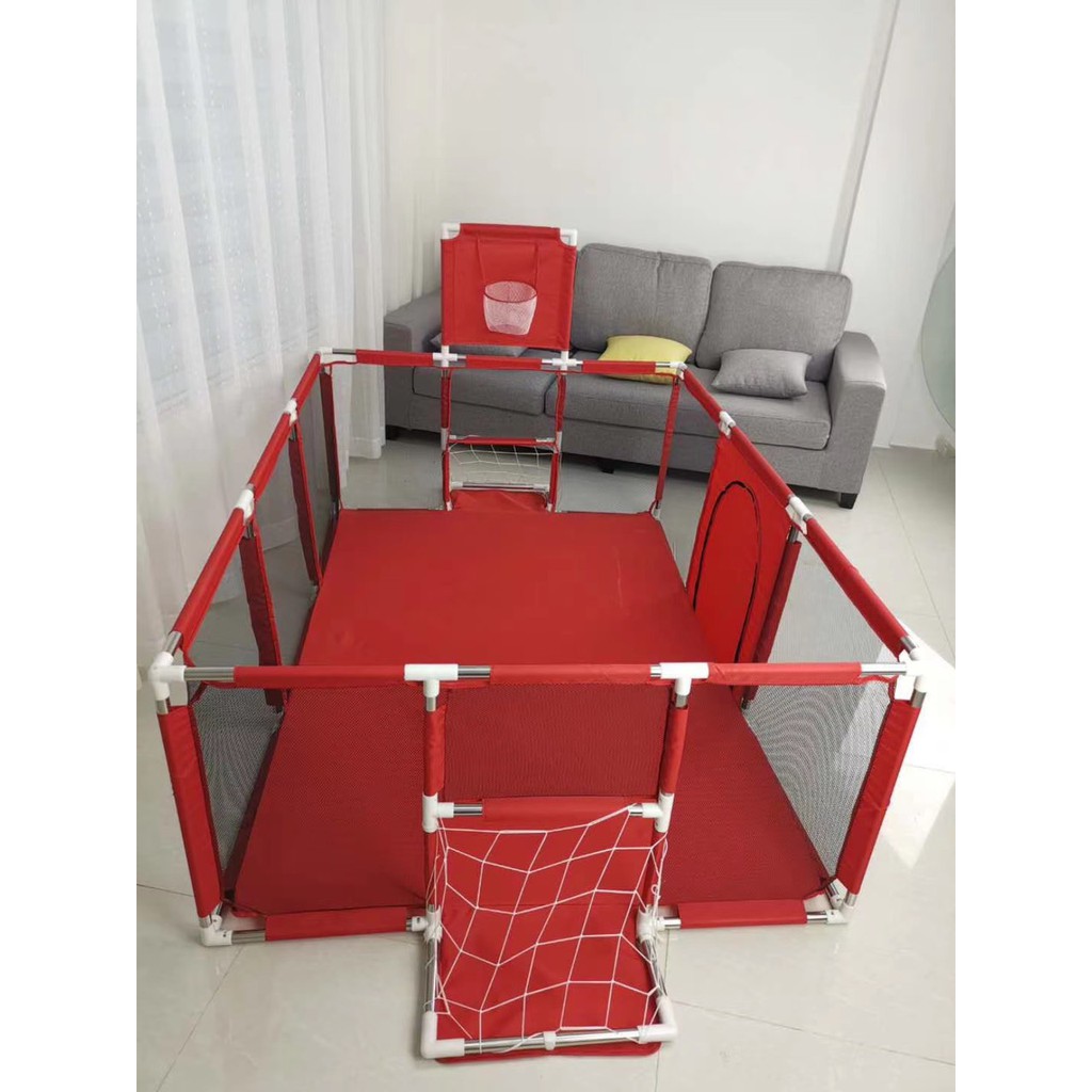 Quây Cũi Cho Bé Kiêm Nhà Bóng Đa Năng Khung Hợp Kim Inox Chắc Chắn