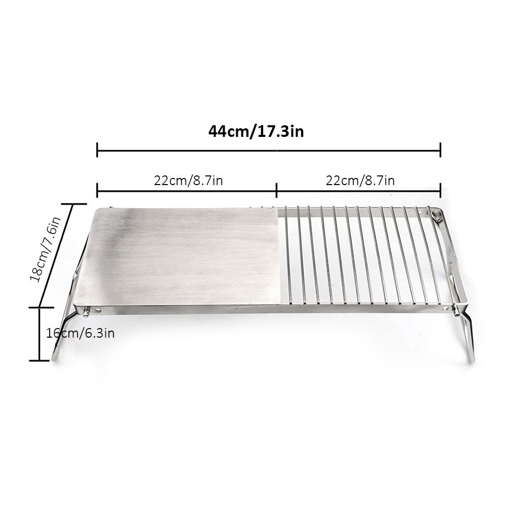 Kệ vỉ nướng ngoài trời bằng thép không gỉ dùng để nướng BBQ, đi cắm trại