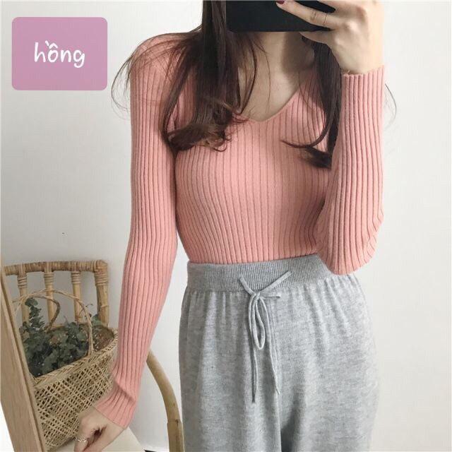 Áo Len Lông Cừu Cổ Tim-Loại 1