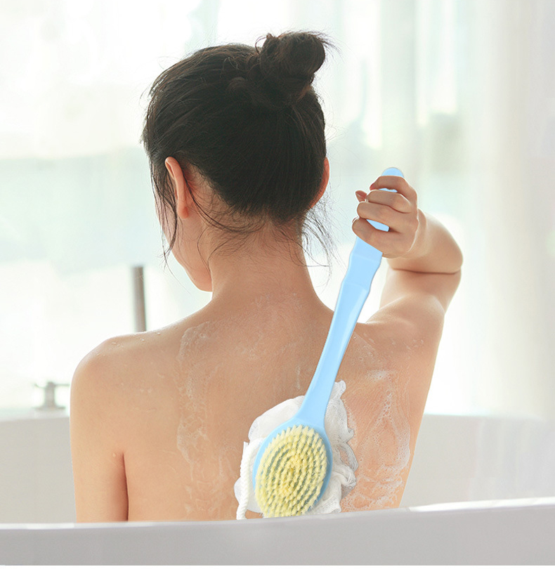 Cây Bông Tắm Chà Lưng/ Bàn Chải Chà Lưng Kèm Bông Tắm B1