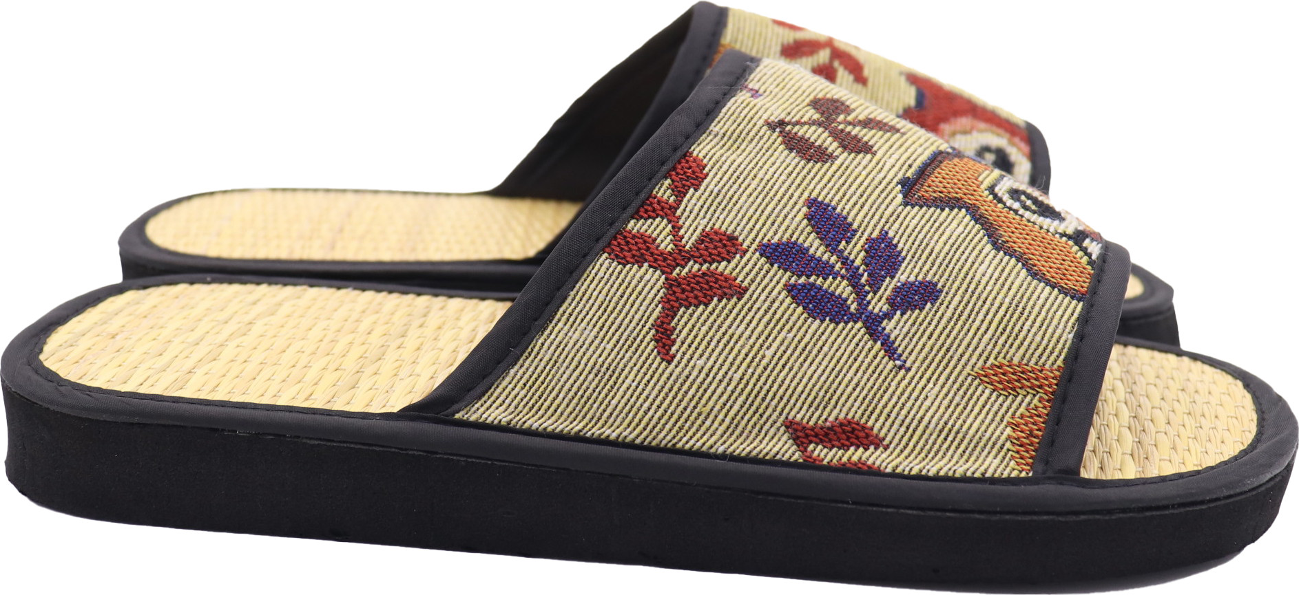 Dép thổ cẩm cú mèo truyền thống Việt Nam bằng chiếu cói hương quế mang trong nhà, văn phòng và du lịch