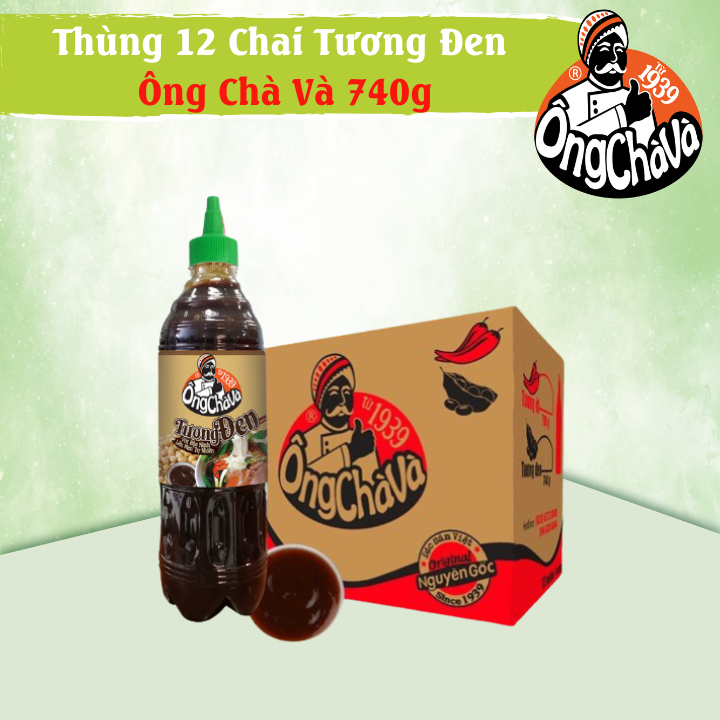 Thùng 12 Chai Tương Đen 740g Ông Chà Và Tiện Lợi Tiết Kiệm Thích Hợp Nhà Hàng Quán Ăn