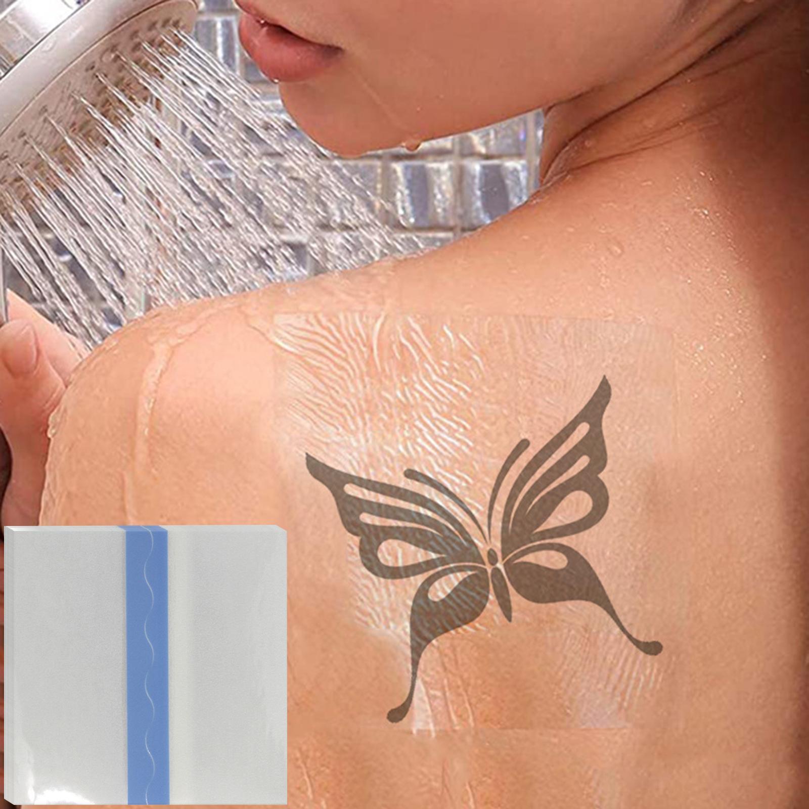 10 Sheets Transparent Adhesive Bandage Waterproof for Tattoo Skin Protection