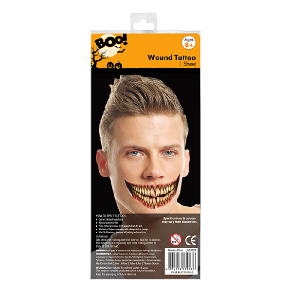 Hình Vẽ Khoáng Miệng Lớn Nhiều Loại Halloween Uncle Bills UH01026