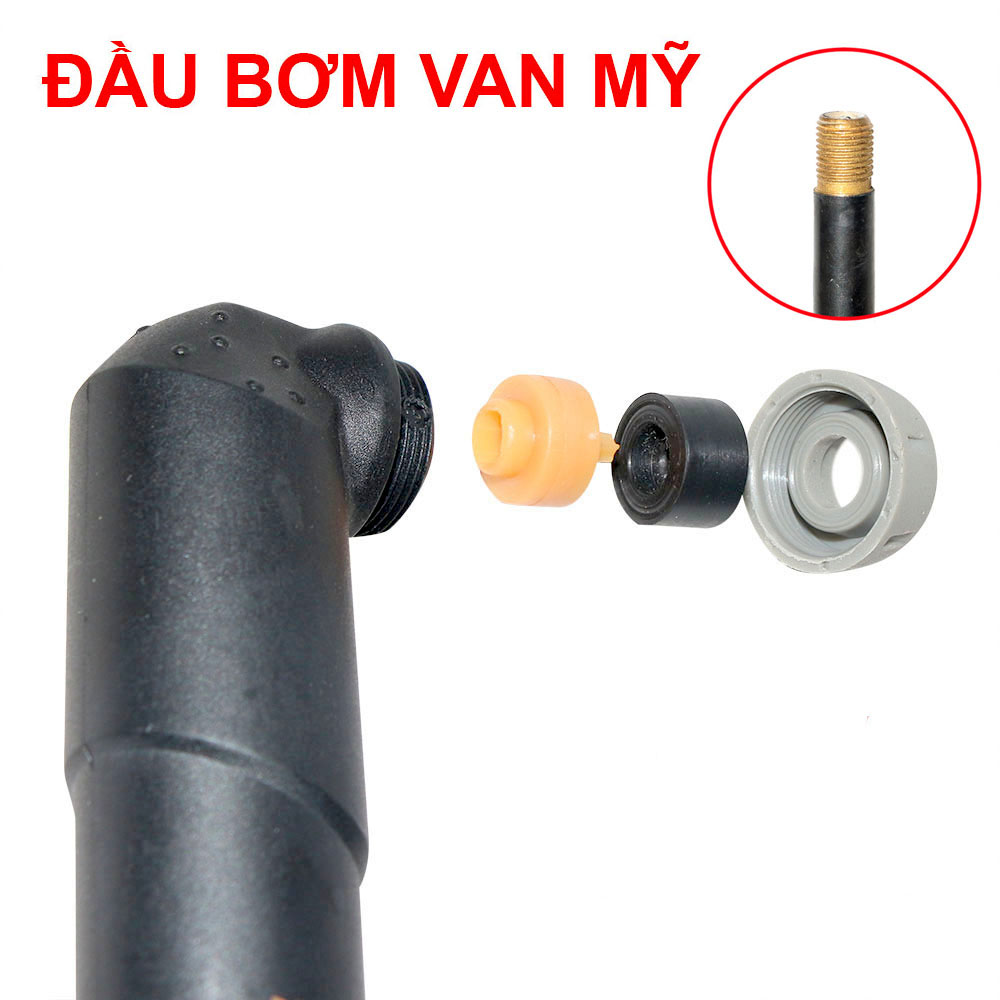 Bơm xe đạp mini GP-45 Áp suất 100PSI/8kg - GIYO