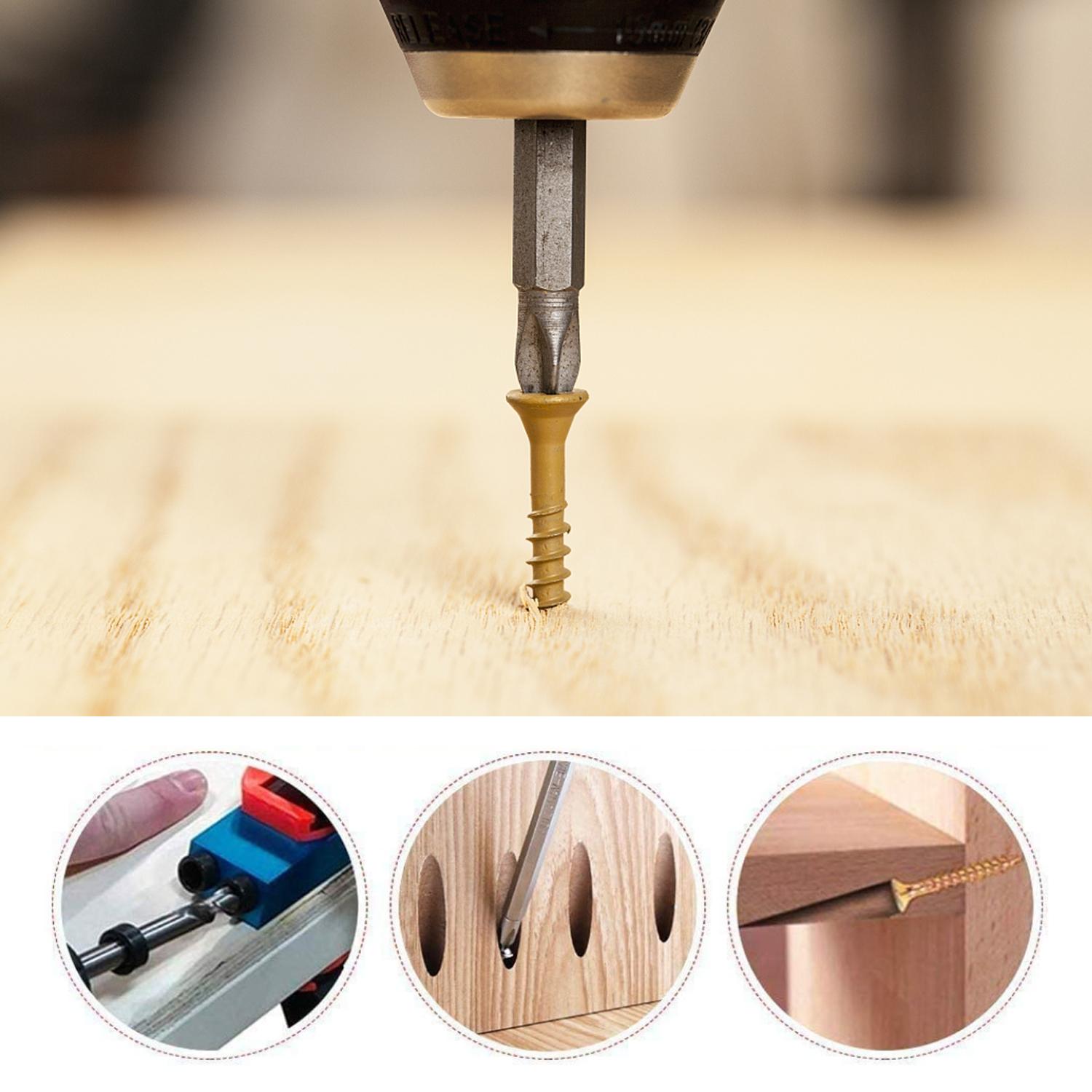 15pcs Pocket Hole Jig Kit 8mm 10mm 15 Degree Angle Drill Guide Woodwoorking Tool Inclined Hole Jig Hole Puncher Locator