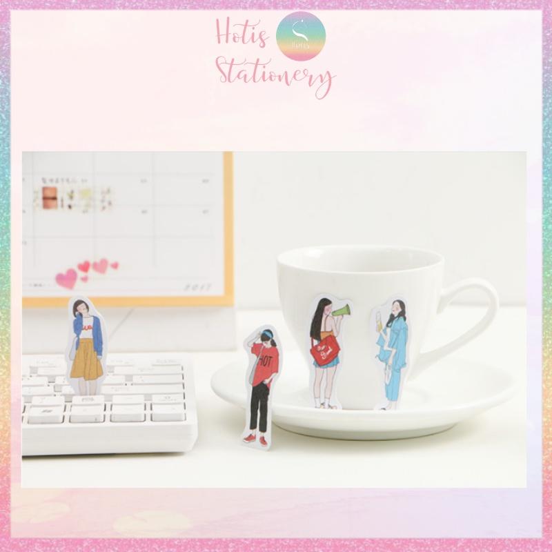 Bộ 40 sticker nhãn dán nhân vật hoạt hình sticker amine đáng iu