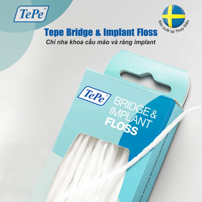 Hình ảnh Chỉ nha khoa cho cầu mão răng Tepe Bridge - Implant Floss (30 sợi)