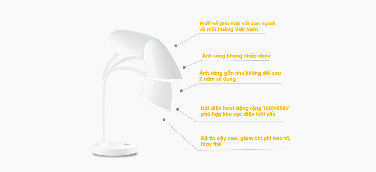 Đèn Bàn Học Đọc Sách Bảo Vệ Thị Lực RD – RL - 38.LED (Màu giao ngẫu nhiên) - Tặng kèm bút viết