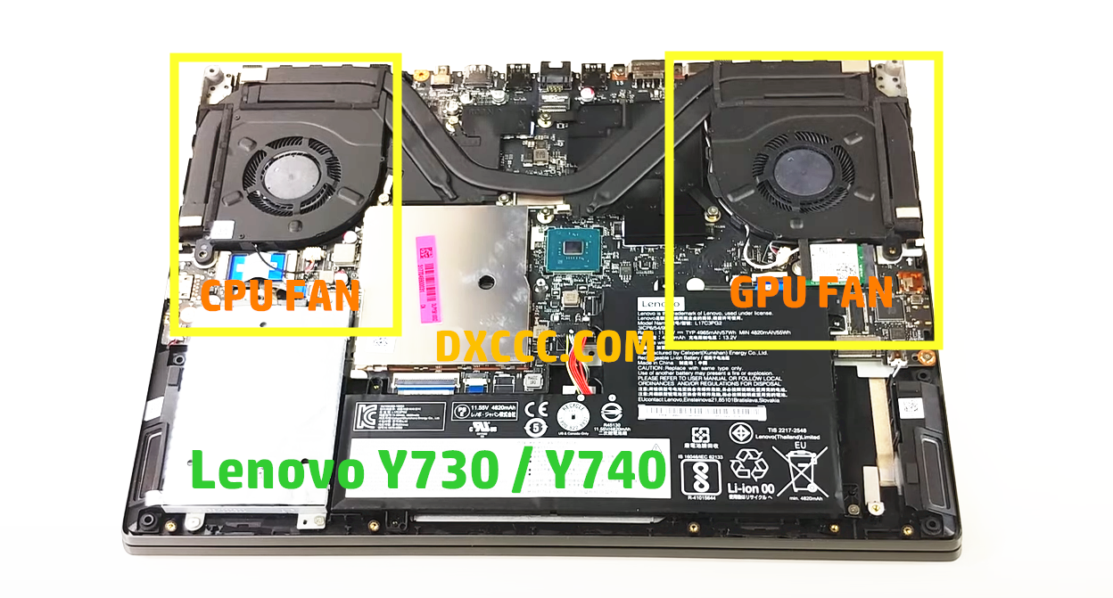 Quạt Tản Nhiệt Thay Thế Cho Máy Tính Xách Tay Lenovo Legion Y730 / Y740 / Y9000K (2019) Quạt Làm Mát CPU & GPU