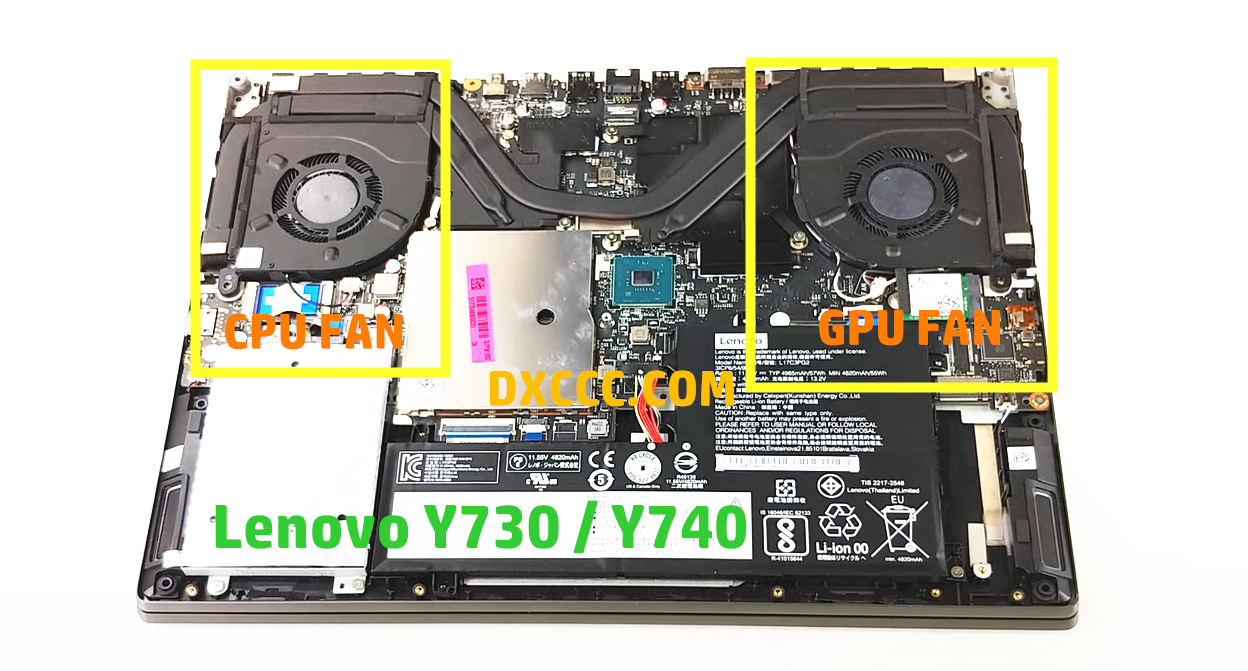 Quạt Tản Nhiệt Thay Thế Cho Máy Tính Xách Tay Lenovo Legion Y730 / Y740 / Y9000K Quạt Làm Mát CPU & GPU