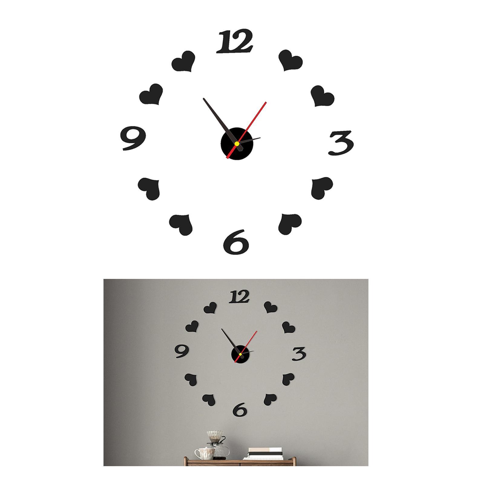 DIY Clock Wall Clock Decor Sticker with Numerals for Office Decoration