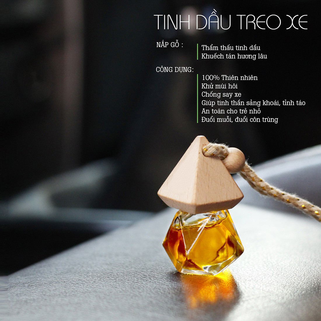 Tinh Dầu Vỏ Quế Nguyên Chất Treo Xe Ô Tô, Treo Tủ Quần Áo, Treo Phòng Gia Đình - Tinh Dầu Quế TIDAMO (Cinnamon) Cao Cấp Nhập Khẩu Giúp Khử Mùi, Kháng Khuẩn Và Thư Giãn Tinh Thần