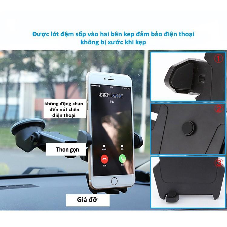 Giá Đỡ, Kẹp Điện Thoại Xoay 360 Dùng Trong Xe Ô Tô Chắc Chắn Tiện Lợi Ở Mọi Vị Trí Trên Xe - Hút Chân Không Siêu Chắc