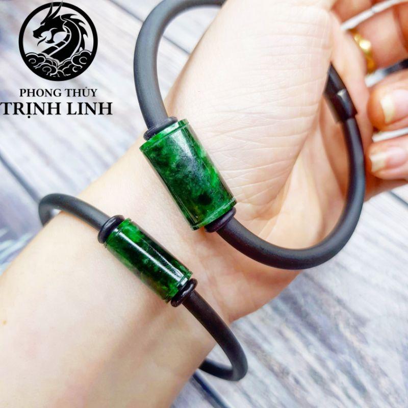 VÒNG TAY LU THỐNG XANH LÁ DÂY CAO CAU CAO CẤP
