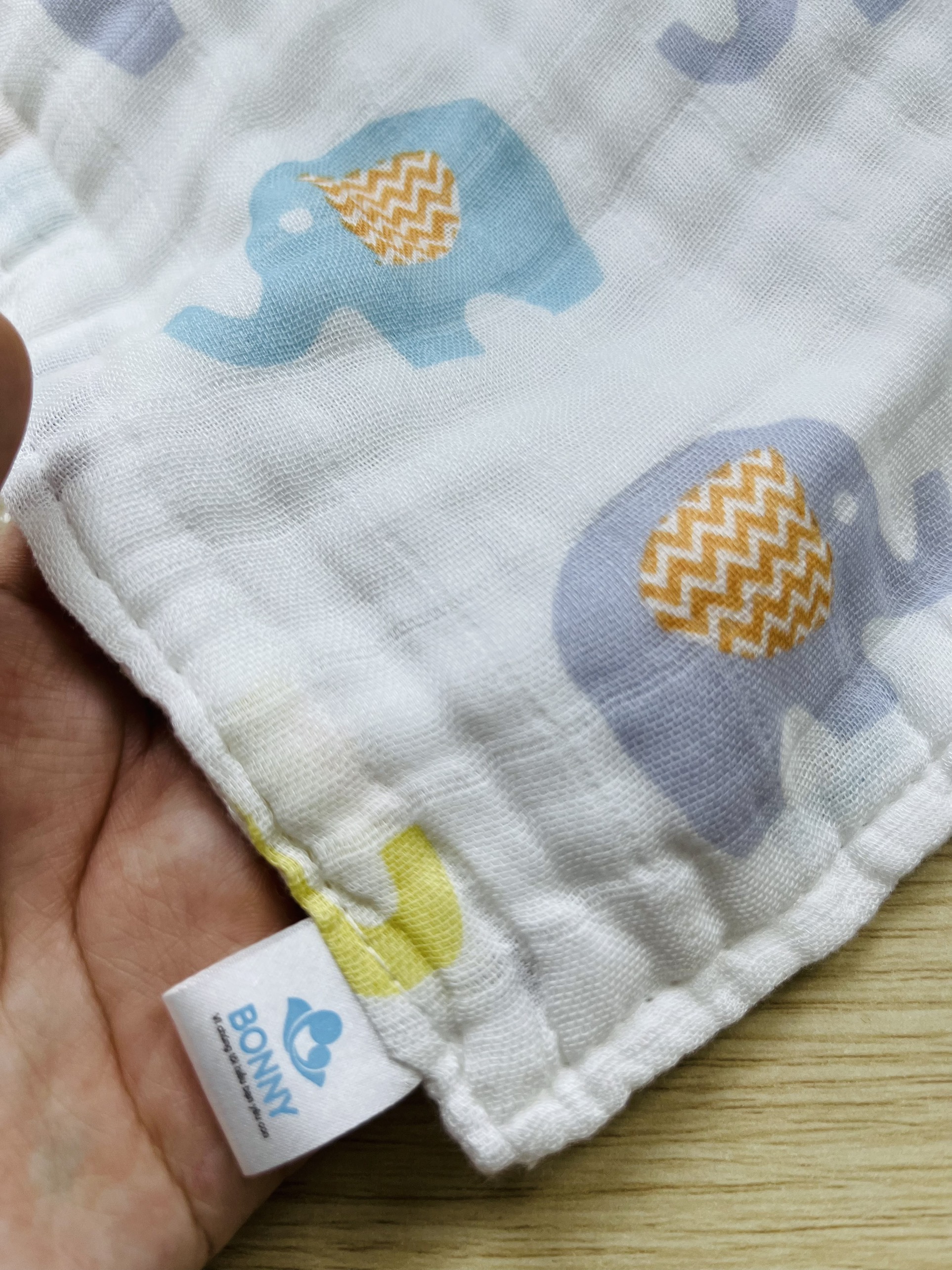 Set 5 Khăn Sữa Sợi Tre Bonny Thấm Hút Tốt, Mềm Mịn, Không Xù Lông