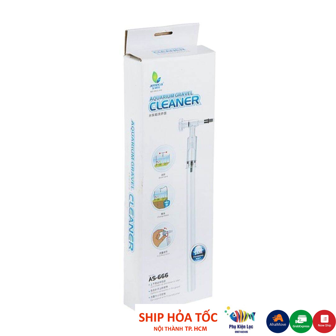 Dụng cụ Jeneca AS-666 hút phân cặn bẩn đáy, thay nước hồ thủy sinh cá cảnh