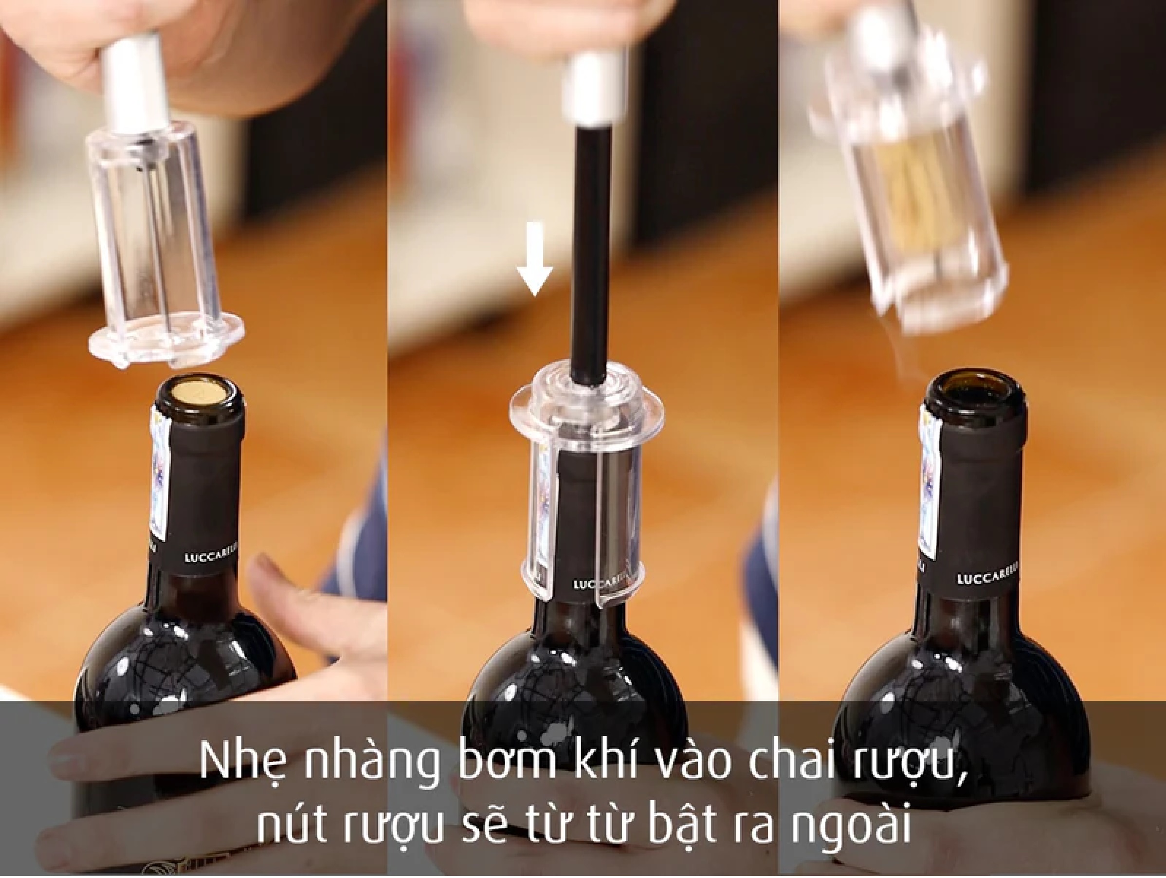 Dụng cụ mở rượu khí cao áp - Khuyến mại: Mua 1 Tặng 2