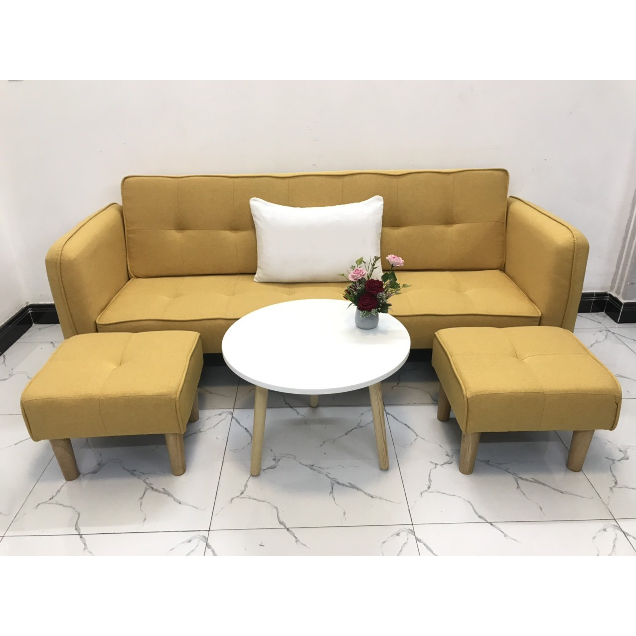 Bộ ghế sofa giường sofa bed tay vịn phòng khách sopha sivali07 salon