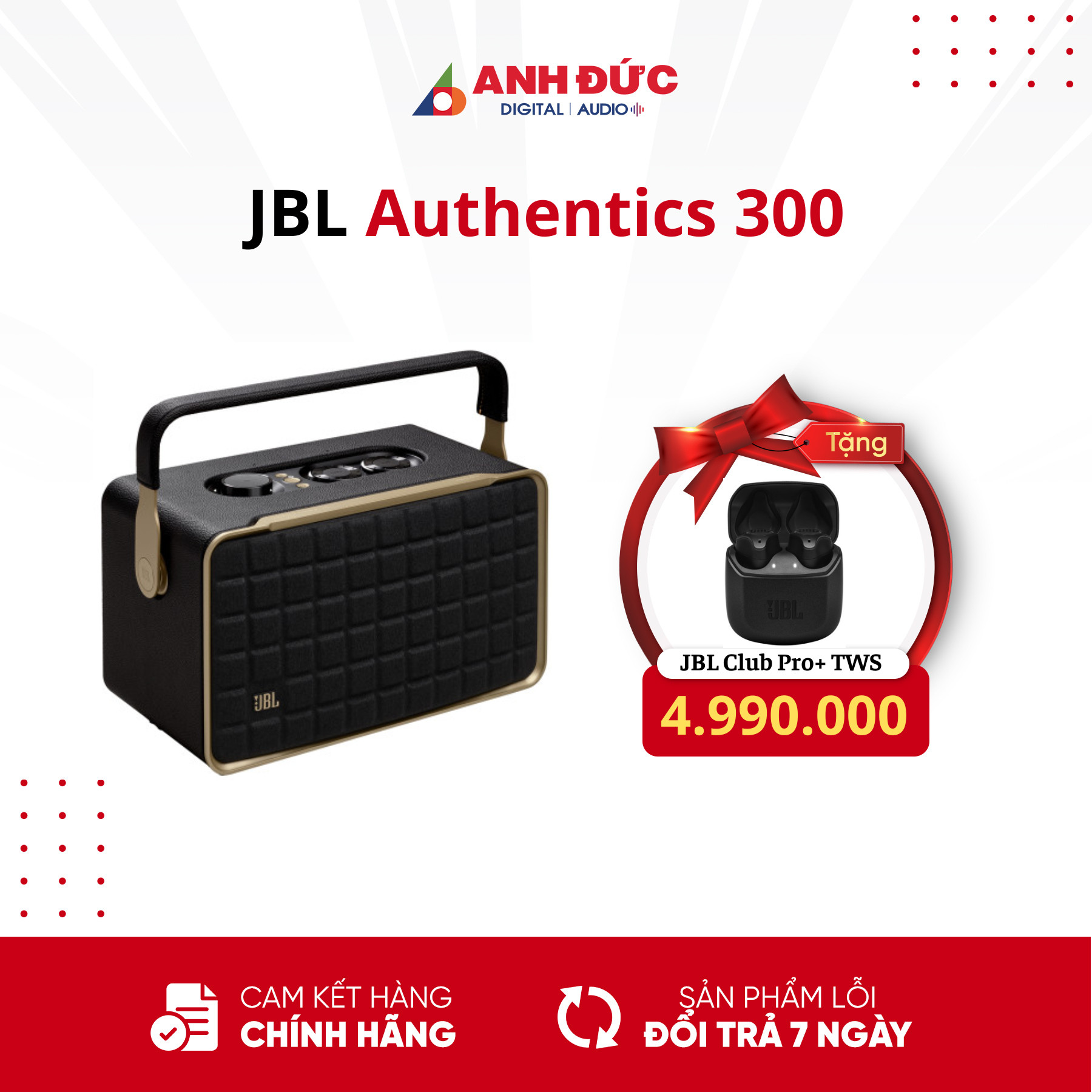 Loa Bluetooth JBL Authentics 300 - Hàng Chính Hãng PGI