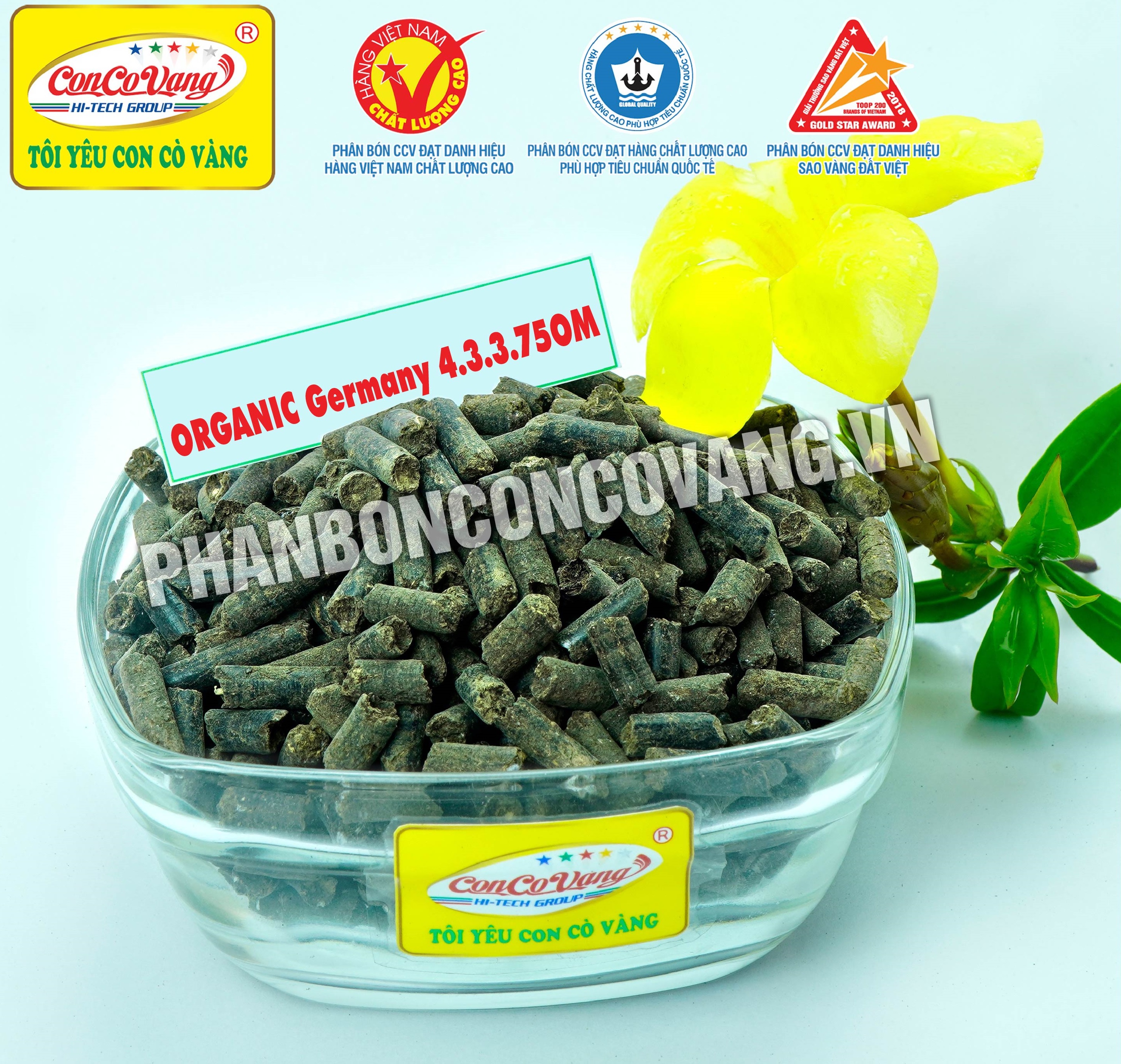 Phân bón chuyên dùng cho Cây Rau, Củ, Quả &amp; Hoa | Hữu cơ viên nén dinh dưỡng nhập khẩu Đức (1KG)