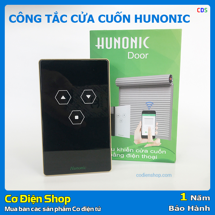 Công tắc cửa cuốn thông minh HUNONIC DOOR - Màu đen - Điều khiển từ xa bằng điện thoại