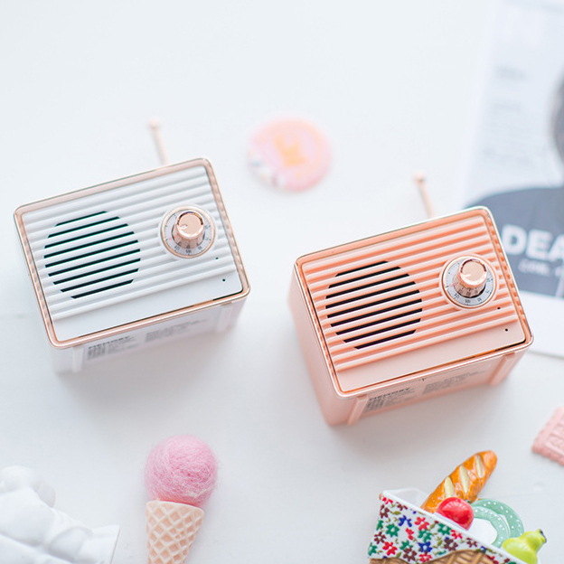 Loa Bluetooth Speaker Giả Đài FM Vintage Di Động Thông Minh