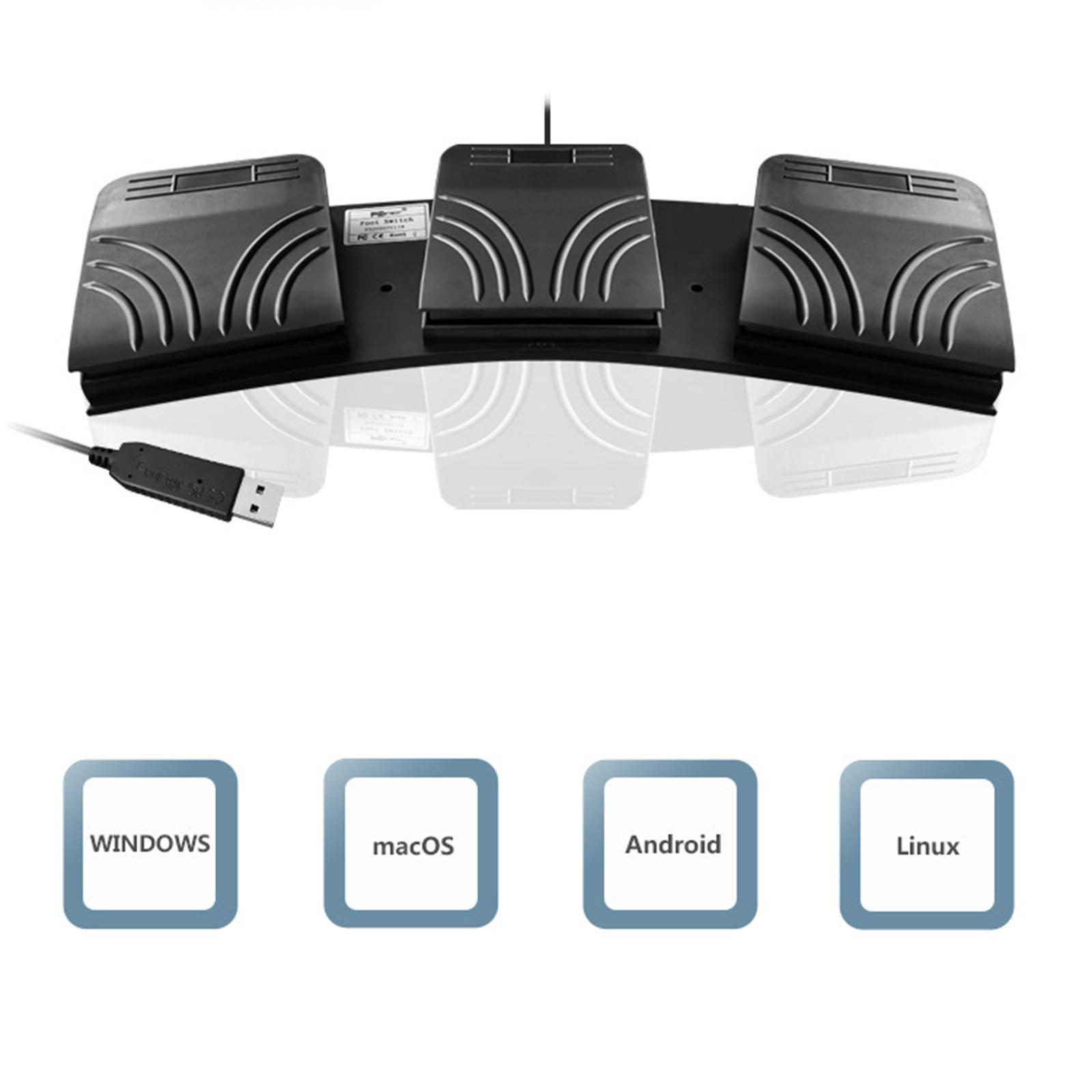 Upgraded USB Foot Pedal Control Switch for Office Equipment Gaming Equipment