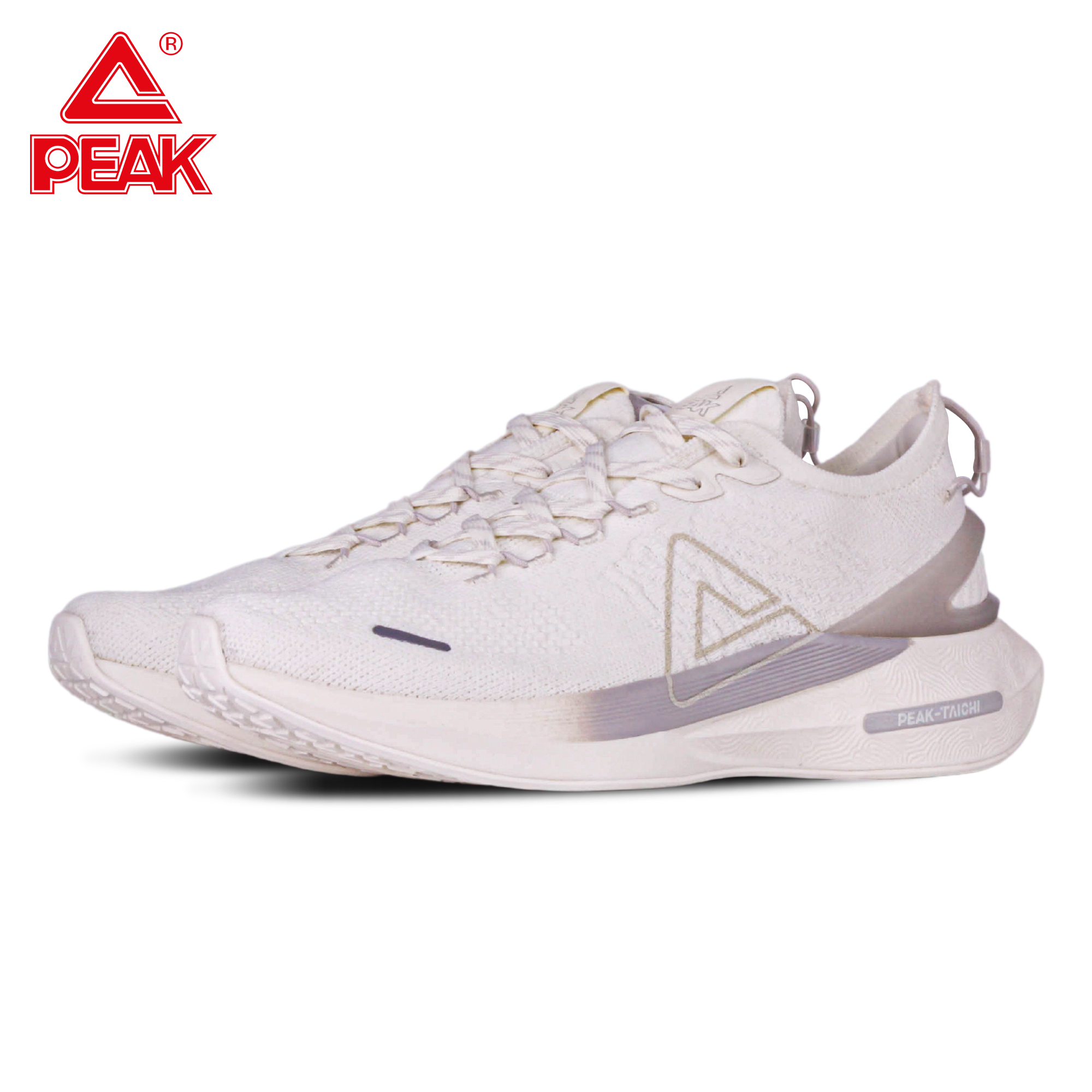 Giày chạy bộ Nam PEAK Taichi 3.0 Water-Shield Màu Trắng Be E14627H