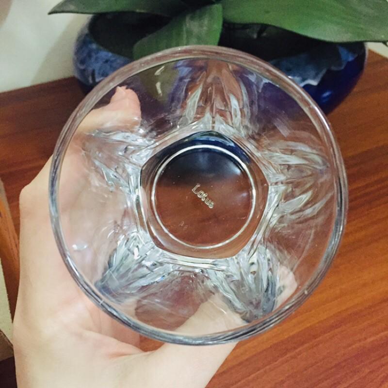 Bộ 6 cốc ly thủy tinh uống nước,cà phê đế viền dày 230ml cao cấp