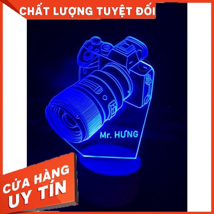 Đèn Led 3D kiểu máy ảnh - cho dân chụp hình gắn được tên