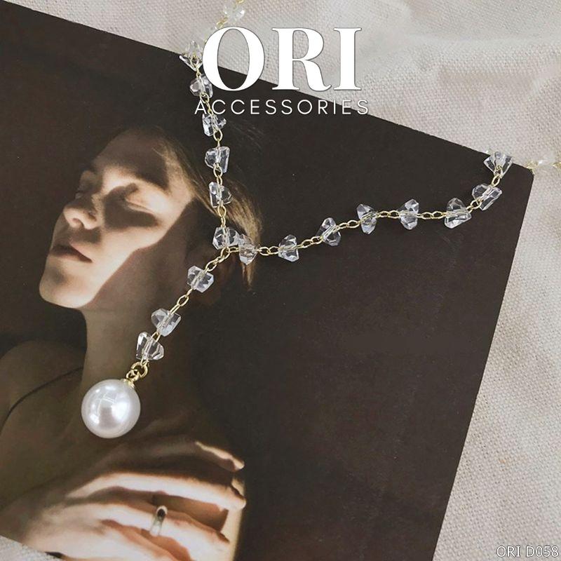 Dây chuyền Choker nữ đá thủy tinh Maximilian thời trang xinh xắn ORI ACCESSORIES D058