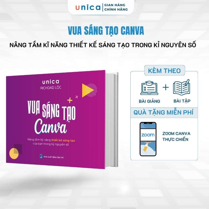 Sách Vua sáng tạo Canva cùng Richdad Lộc kèm video bài giảng