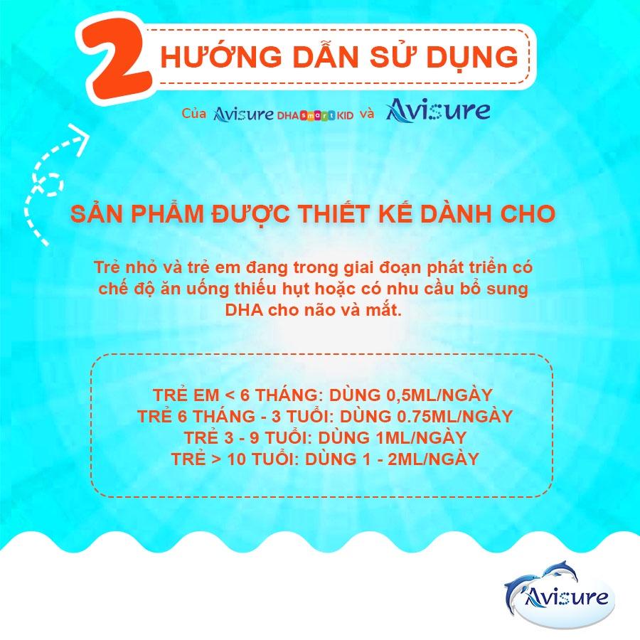 Avisure DHA smart kid DHA Na Uy tinh khiết cho bé dạng nhỏ giọt vị trái cây 20ml