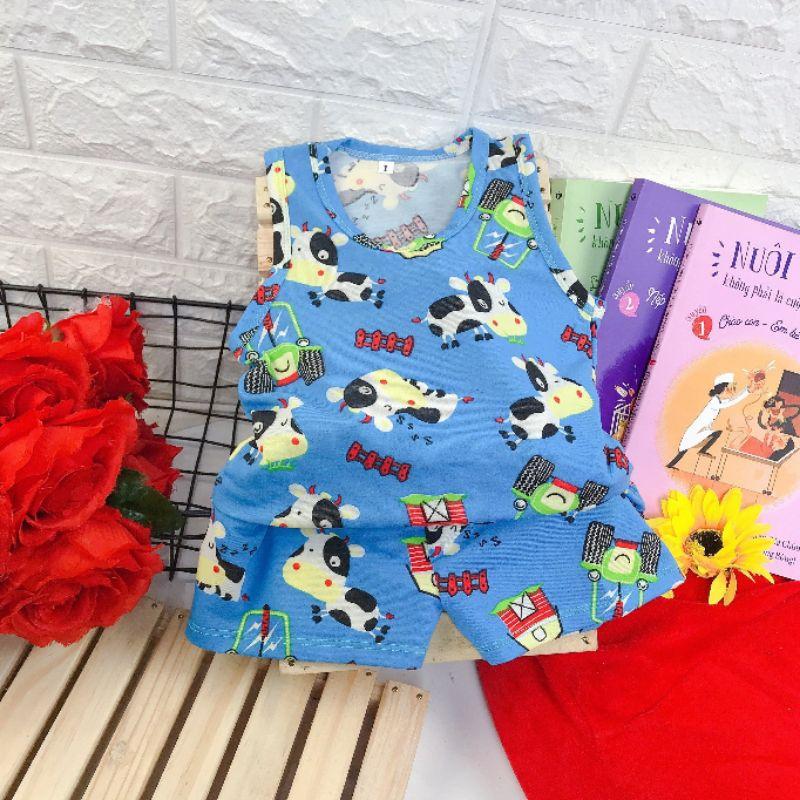 Bộ ba lỗ bé trai chất cotton co giãn 4c