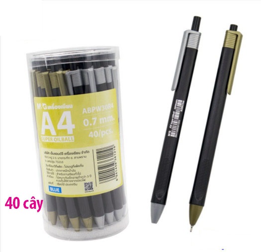 Combo 5 bút bi mực dầu 30R4 M&G-mực xanh-0.7mm - ABPW30R4