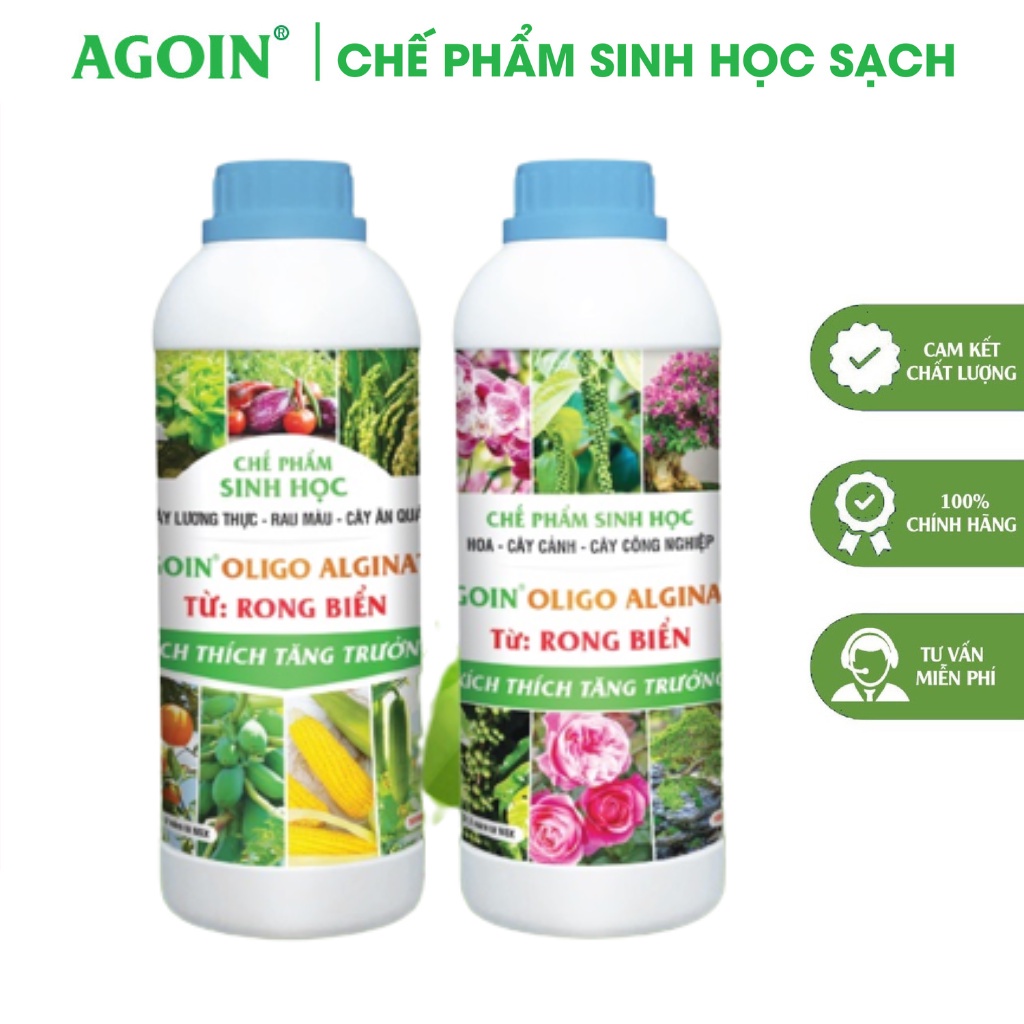 Chế Phẩm Sinh Học AGOIN Oligoalginate Giúp Rễ Phát Triển Kích Thích Ra Bông Cho Hoa - Cây Cảnh - Cây Công Nghiệp.
