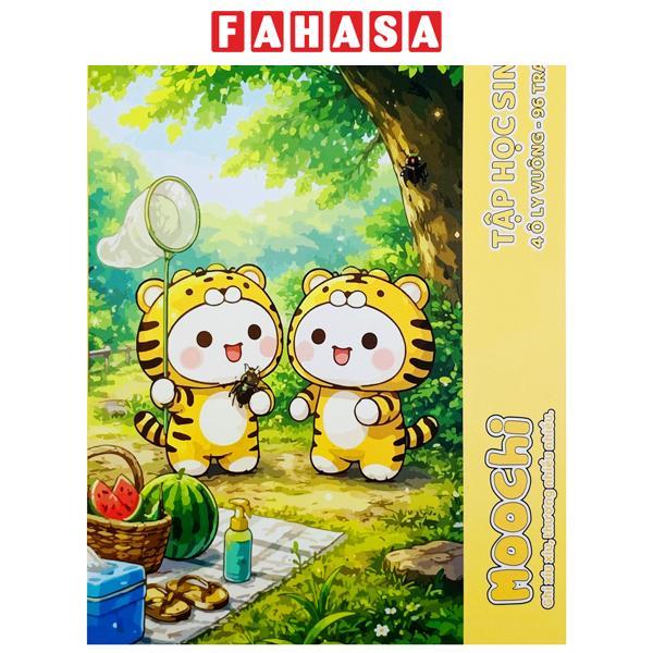 Tập Học Sinh Moochi Phong Cảnh - 4 Ô Ly Vuông - 96 Trang 100gsm - The Sun - Hổ Vàng