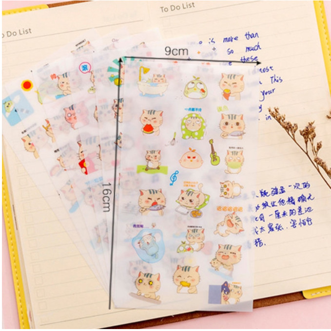 Bộ 6 Sticker, Hình Dán Dùng Để Trang Trí (Mẫu Ngẫu Nhiên)