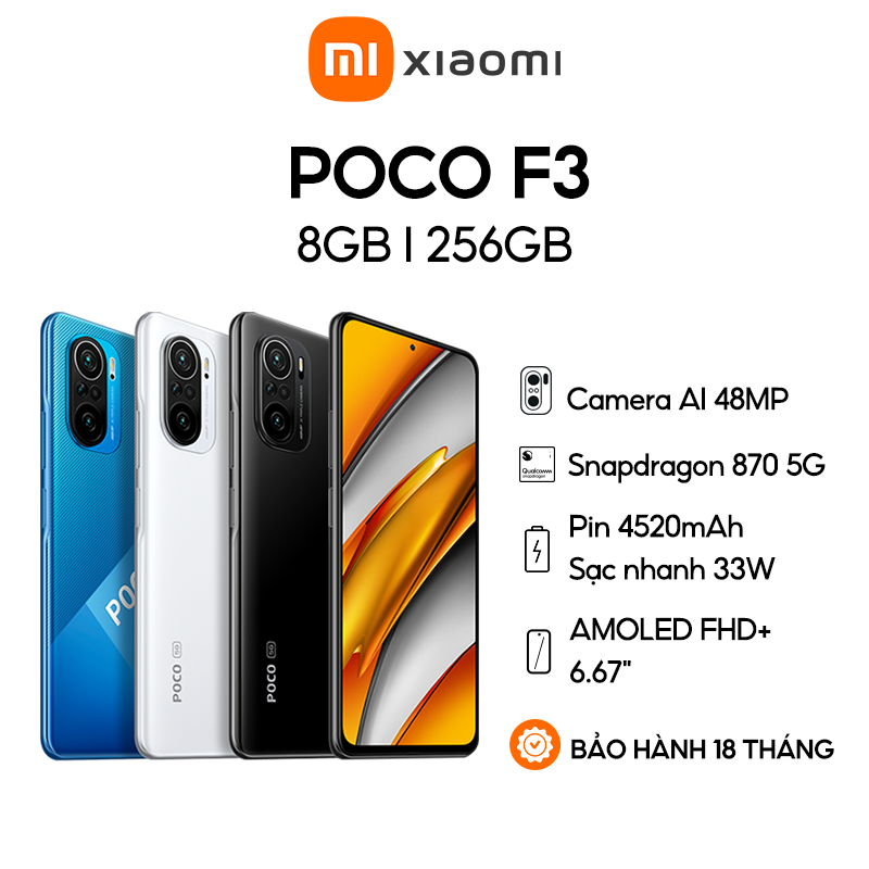 Điện Thoại Thông Minh Xiaomi Poco F3 8GB l 256GB - Hàng Chính Hãng