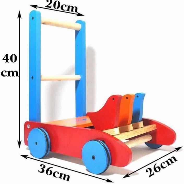 Xe đẩy tập đi cho bé bằng gỗ