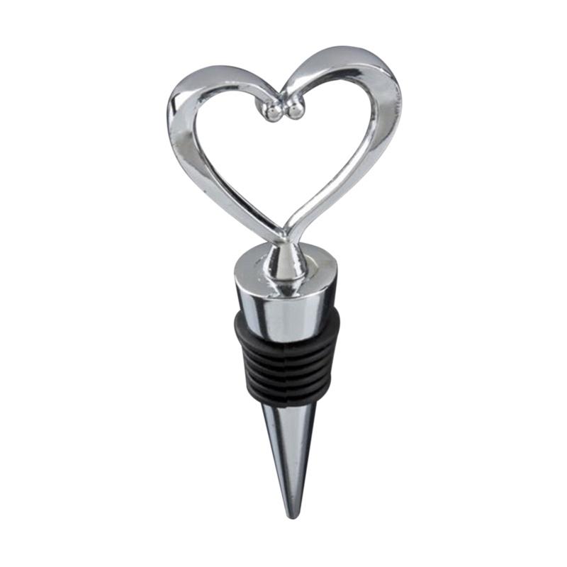 Heart-shaped Wine Stopper Metal Silicone Liquor Bottle Plug Grape Zinc Aluminum Alloy Alcoholic Spigot
