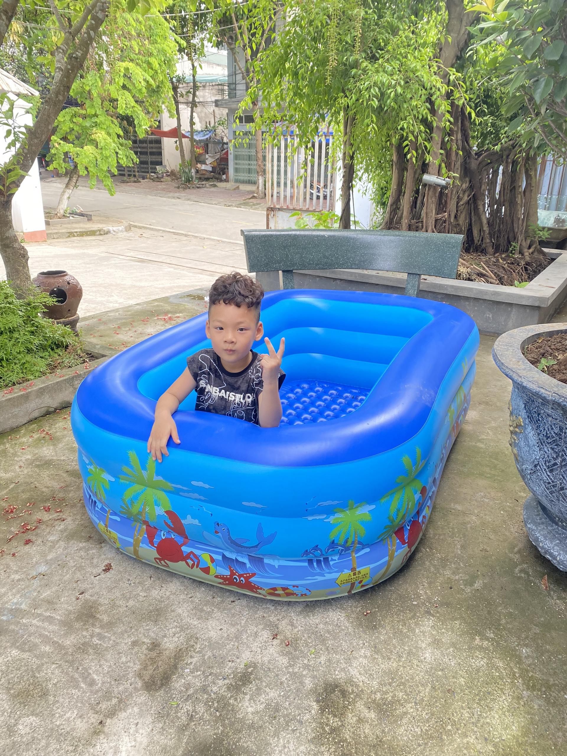 Bể phao bơi nhiều kích cỡ cho bé cực kỳ yêu trong mùa hè (kèm bơm điện)