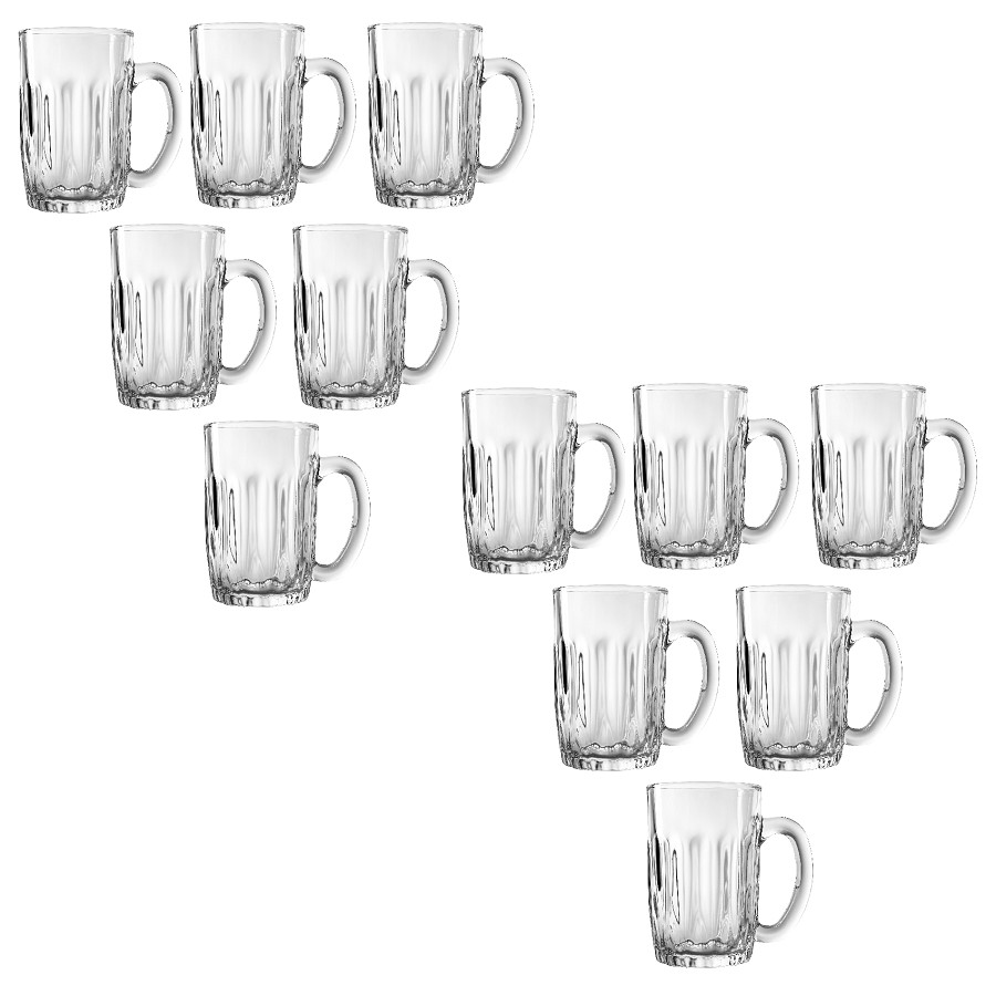 Bộ 12 Ly Thủy Tinh 130 Có Quai Uống Nước CAMDACO