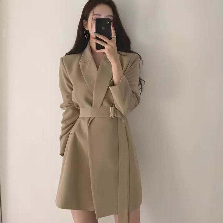 Áo khoác Blazer nữ nịt dây đẹp, phong cách hàn LXK77085