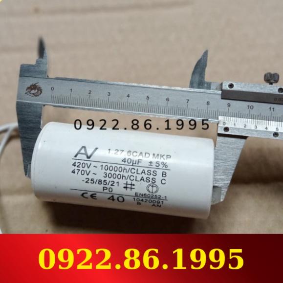 Tụ điện dùng cho động cơ xoay chiều 1 pha; 30uF, 40uF hàng mới về