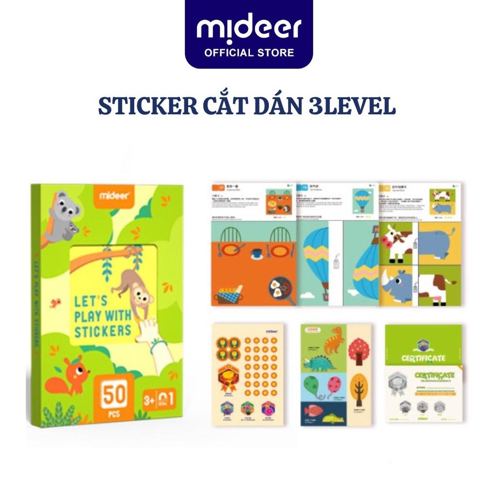 Đồ Chơi Thủ Công Sticker cho bé Mideer Let’s Play With Stikers, Đồ Chơi Thủ Công giáo dục sáng tạo Cho Bé 2 3 4 5 Tuổi